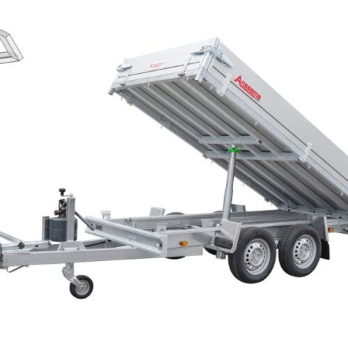 Anssems PKW Anhänger Rückwärtskipper KSX 2000 kg,3,05 x 1,53 m – Handhydraulik