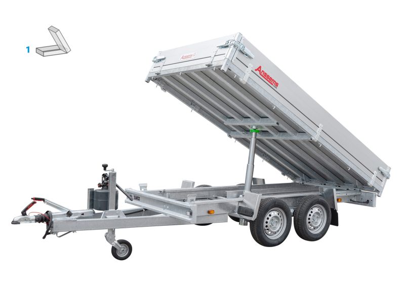 Anssems PKW Anhänger Rückwärtskipper KSX 2000 kg,3,05 x 1,53 m – Handhydraulik