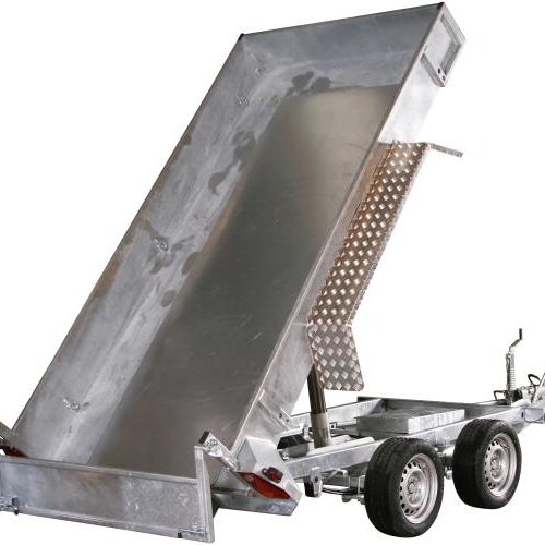 Variant PKW Anhänger Heckkipper + Maschinentransporter 3015MT, 3000 kg, Ladefläche 3,0 x 1,5 m – Elektropumpe (12 Zoll)