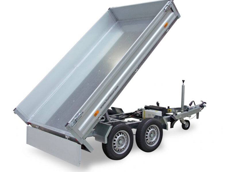 Humbaur HUK 273117, 2700kg Ladefläche 3,14×1,75m Rückwärtskipper mit Handhydraulik