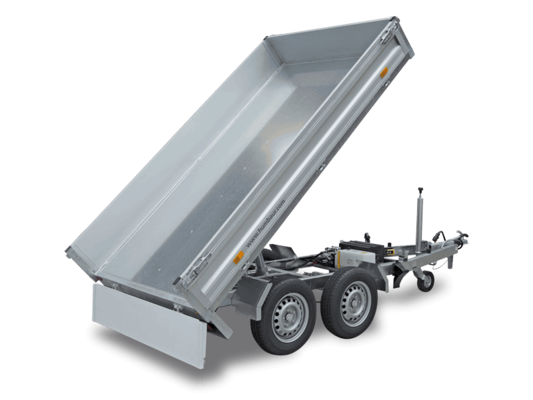 Humbaur HUK 272715, 2700kg Ladefläche 2,68×1,50m Rückwärtskipper mit Handhydraulik