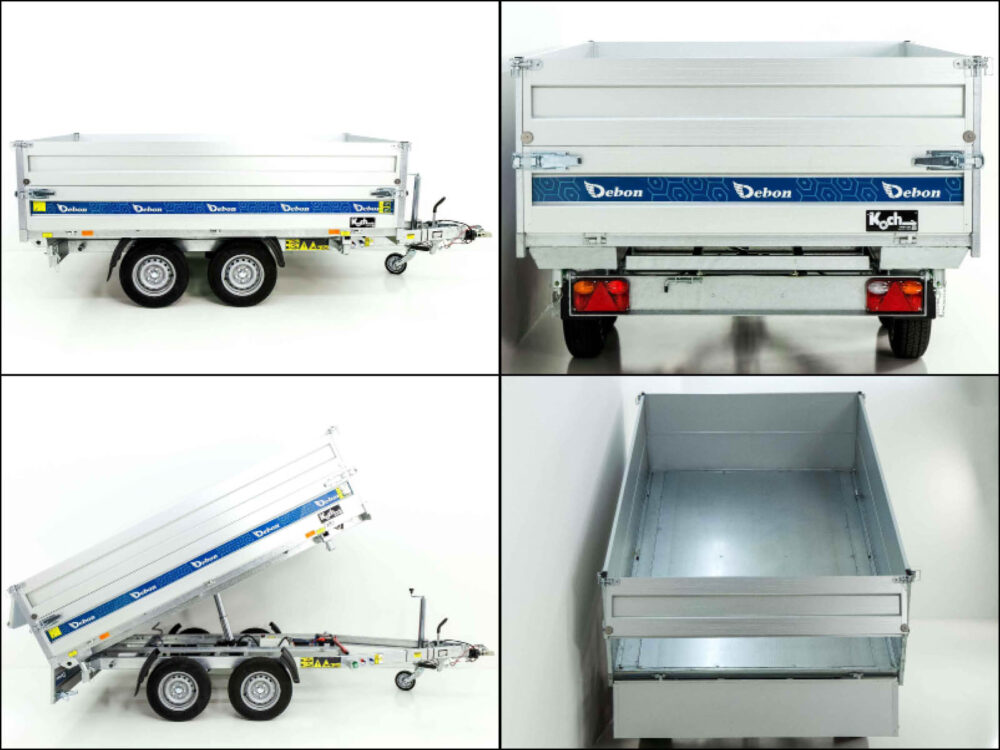 Debon Dreiseitenkipper 180×306 2,6t|E-Pumpe|BWA