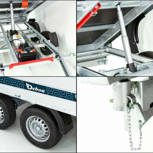 Debon Dreiseitenkipper 180×306 2,6t|E-Pumpe|BWA