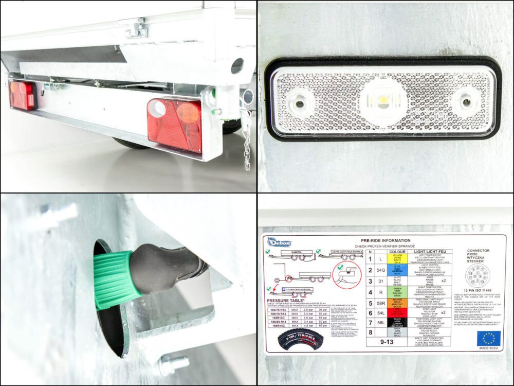 Debon Dreiseitenkipper DDK 180×306 2,6t|E-Pumpe|Gitter|Aktion