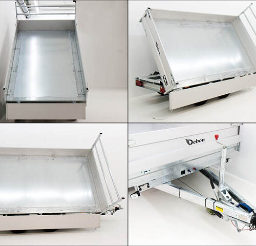 Debon Dreiseitenkipper DDK 180×306 2,6t|E-Pumpe|Rampen|Stützen