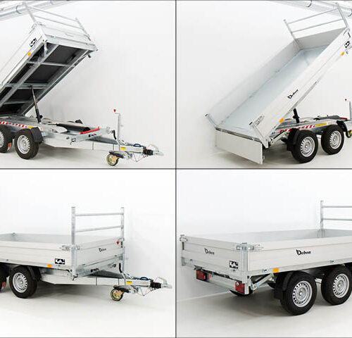 Debon Dreiseitenkipper DDK 180×306 2,6t|E-Pumpe|Rampen|Stützen