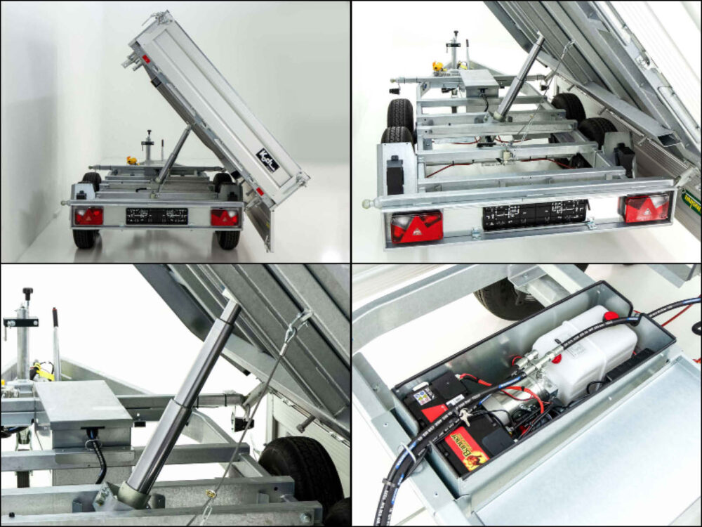 Unsinn Dreiseitenkipper UDK Profi 175x306cm 2,6t|E-Pumpe|Rampentunnel