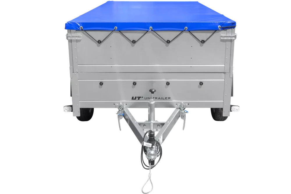 Anhänger mit zwei Achsen Garden Trailer 264/2 KIPP inkl. zusätzliche Bordwände und Flachplane-Neu