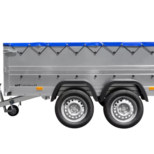 Anhänger mit zwei Achsen Garden Trailer 264/2 KIPP inkl. zusätzliche Bordwände und Flachplane-Neu