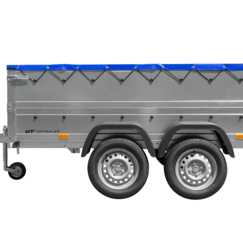 Anhänger mit zwei Achsen Garden Trailer 264/2 KIPP inkl. zusätzliche Bordwände und Flachplane-Neu