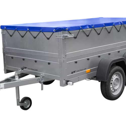 Anhänger mit zwei Achsen Garden Trailer 264/2 KIPP inkl. zusätzliche Bordwände und Flachplane-Neu