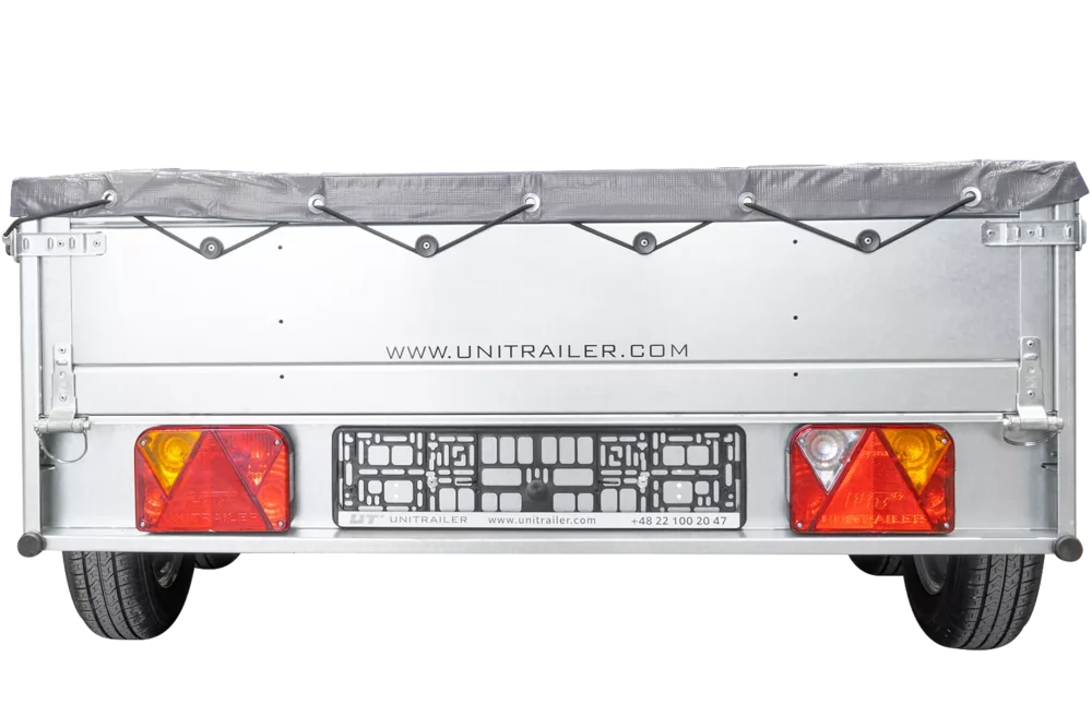 Garden Trailer 264/2 Kipp Mit Stützrad, Graue Flachplane Und Planenträger-Neu