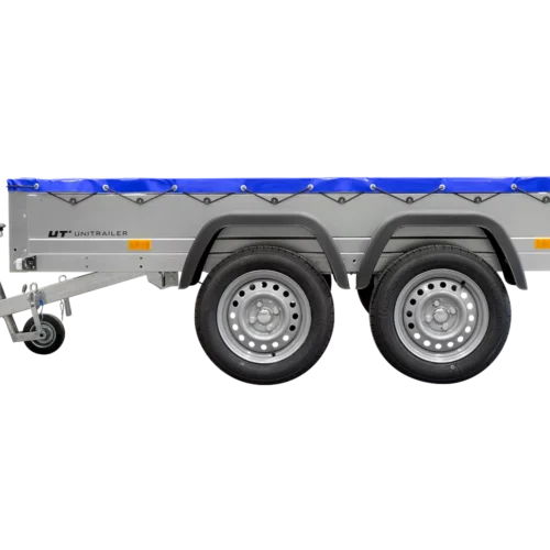 Garden Trailer 264/2 Kipp Mit Stützrad, Planenträger Und Blauer Flachplane-Neu