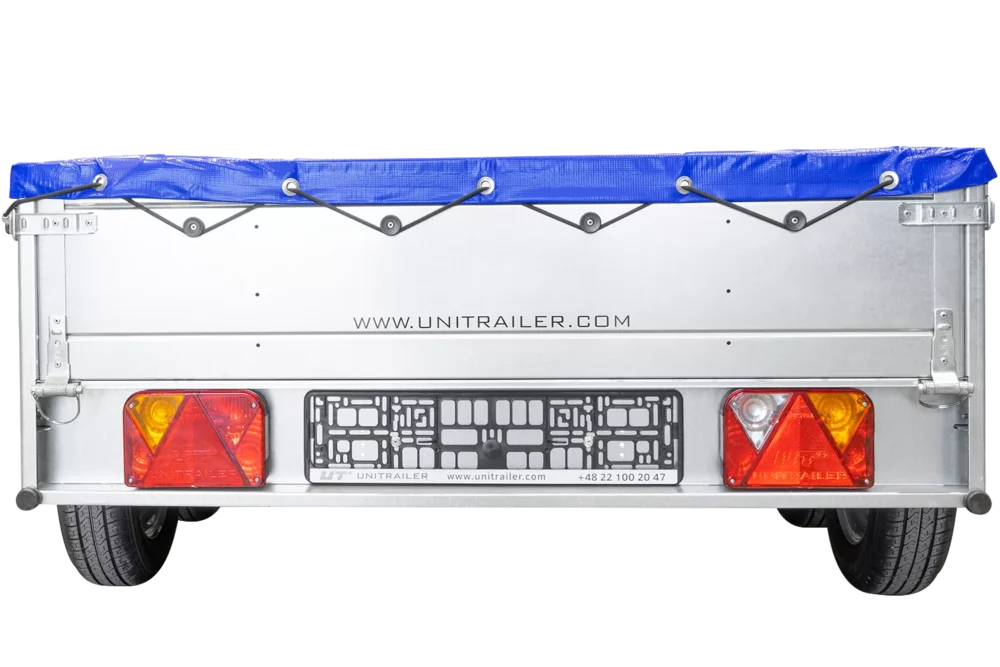 Garden Trailer 264/2 Kipp Mit Stützrad, Planenträger Und Blauer Flachplane-Neu