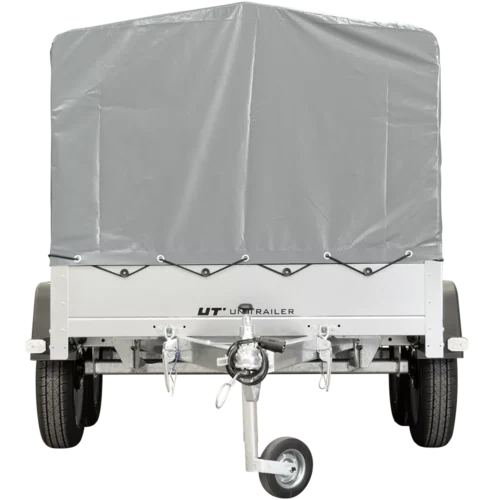 Unitrailer Garden Trailer Anhänger 264/2 Kipp Mit Stützrad, Spriegel Und Grauer Plane-Neu