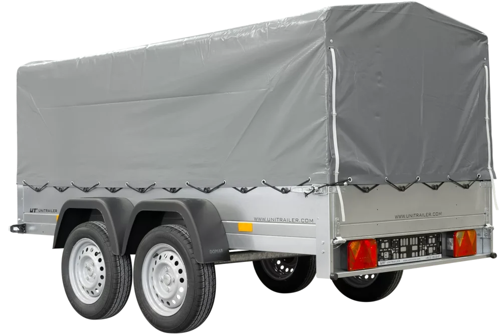 Unitrailer Garden Trailer Anhänger 264/2 Kipp Mit Stützrad, Spriegel Und Grauer Plane-Neu