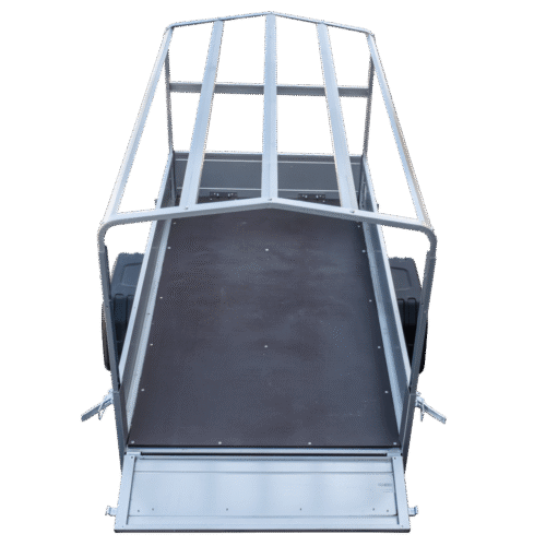 Anhänger Garden Trailer 200 KIPP 200×106 cm 750 kg [mit Hochspriegel, blauer Hochplane und Stützrad]-Neu