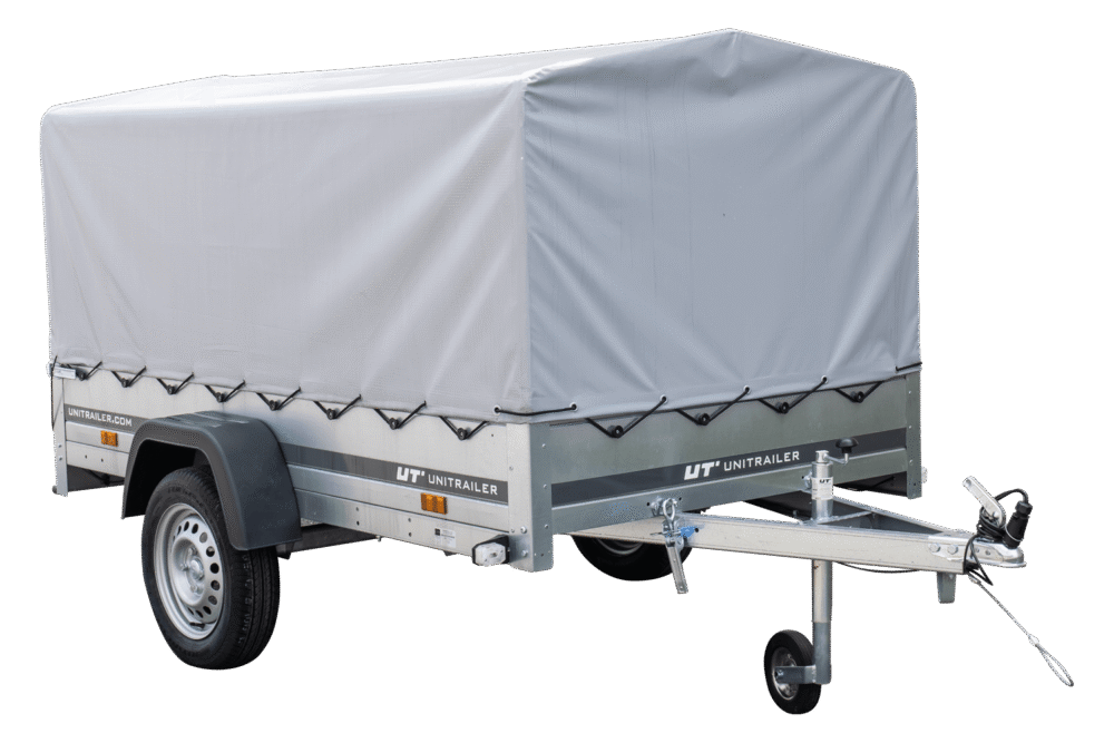 Anhänger Pkw 230×125 Garden Trailer 230 KIPP Unitrailer 750 kg mit Stützrad, Hochplane und Hochspriegel-Neu