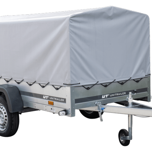 Anhänger Pkw 230×125 Garden Trailer 230 KIPP Unitrailer 750 kg mit Stützrad, Hochplane und Hochspriegel-Neu