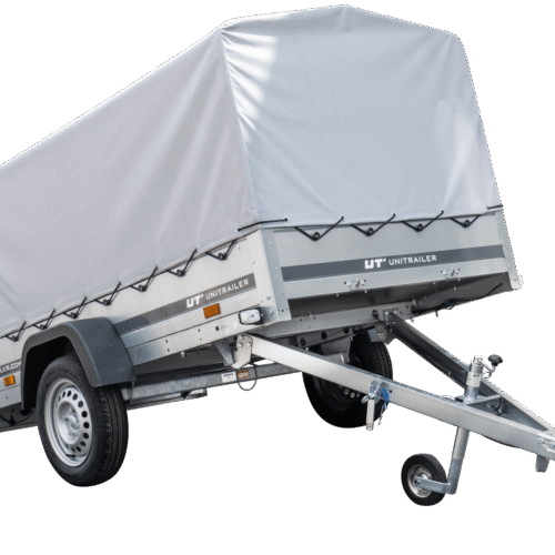 Anhänger Pkw 230×125 Garden Trailer 230 KIPP Unitrailer 750 kg mit Stützrad, Hochplane und Hochspriegel-Neu