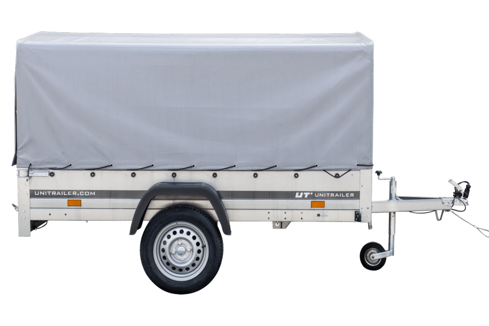 Anhänger Pkw 230×125 Garden Trailer 230 KIPP Unitrailer 750 kg mit Stützrad, Hochplane und Hochspriegel-Neu