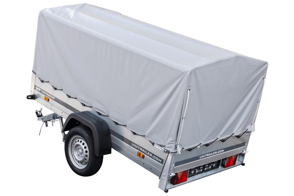 Anhänger Pkw 230×125 Garden Trailer 230 KIPP Unitrailer 750 kg mit Stützrad, Hochplane und Hochspriegel-Neu