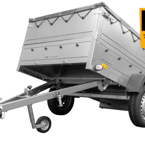 Anhänger kippbar Garden Trailer 201 KIPP mit zusätzlichen Bordwänden, Stützrad und Flachplane-Neu