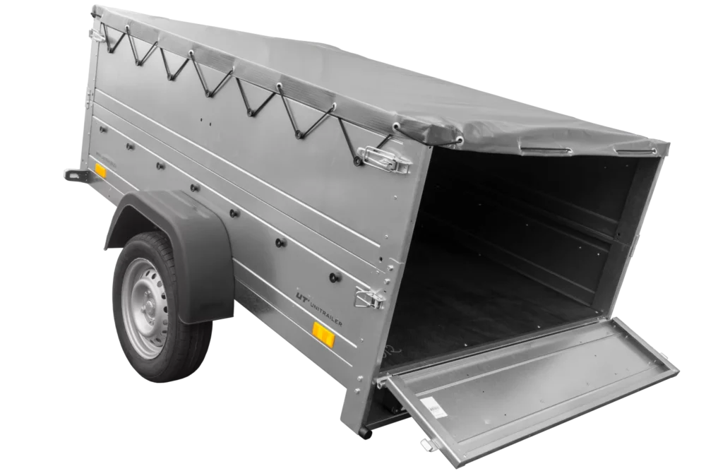 Anhänger kippbar Garden Trailer 201 KIPP mit zusätzlichen Bordwänden, Stützrad und Flachplane-Neu