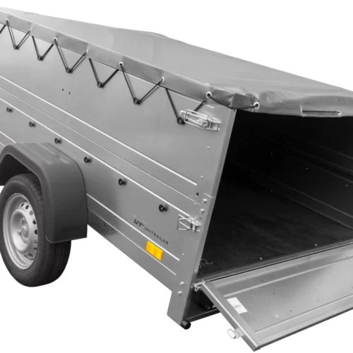 Anhänger kippbar Garden Trailer 201 KIPP mit zusätzlichen Bordwänden, Stützrad und Flachplane-Neu