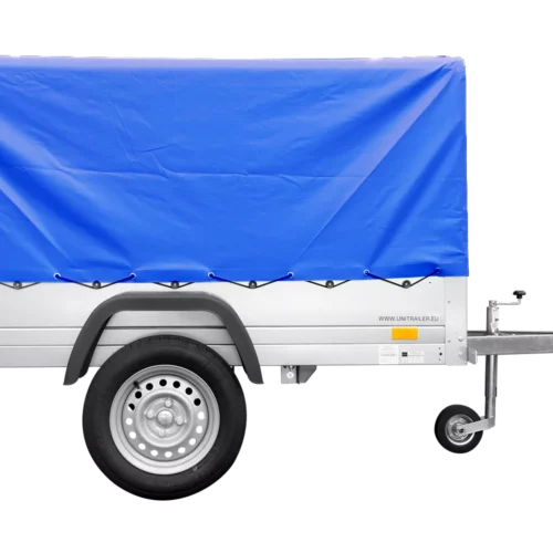 Anhänger mit Plane Garden Trailer 201 KIPP [mit Stützrad, blauer Hochplane und Hochspriegel]-Neu