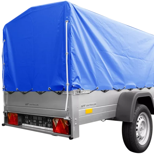 Anhänger mit Plane Garden Trailer 201 KIPP [mit Stützrad, blauer Hochplane und Hochspriegel]-Neu