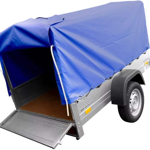 Anhänger mit Plane Garden Trailer 201 KIPP [mit Stützrad, blauer Hochplane und Hochspriegel]-Neu