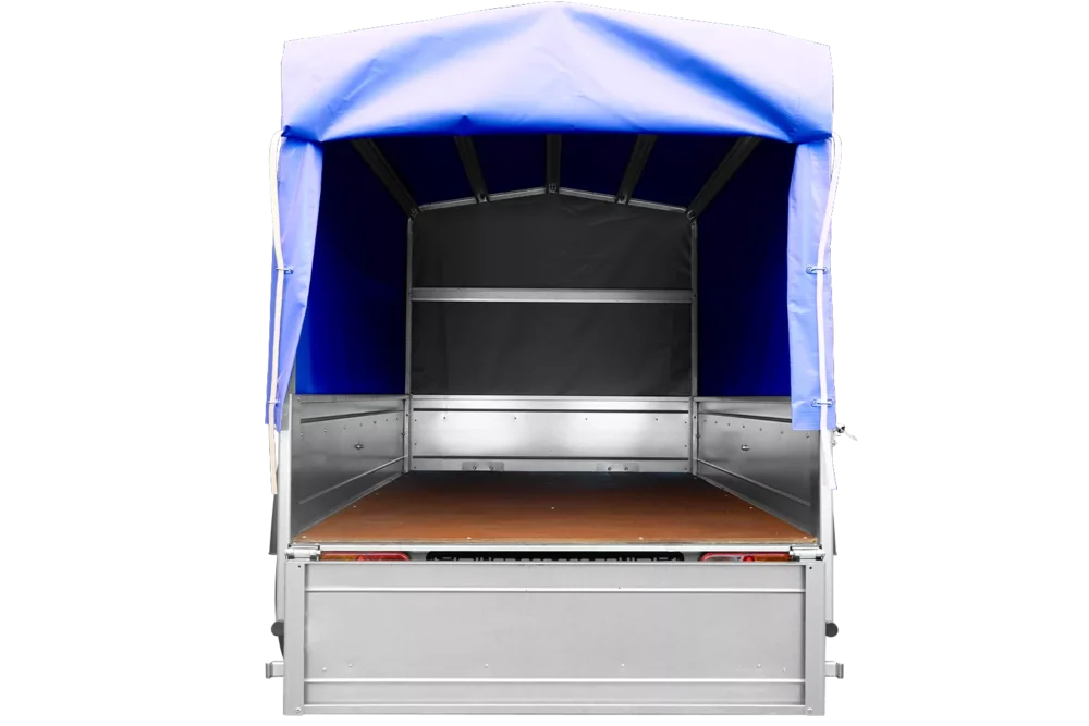 Anhänger mit Plane Garden Trailer 201 KIPP [mit Stützrad, blauer Hochplane und Hochspriegel]-Neu