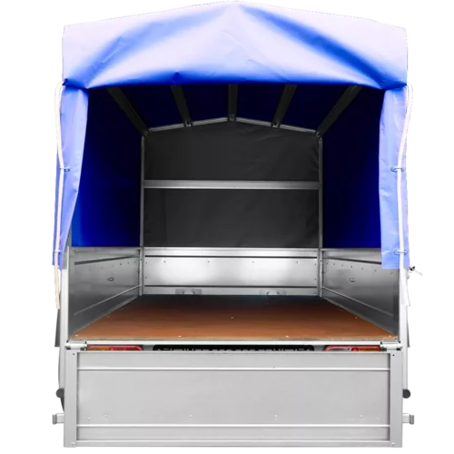 Anhänger mit Plane Garden Trailer 201 KIPP [mit Stützrad, blauer Hochplane und Hochspriegel]-Neu