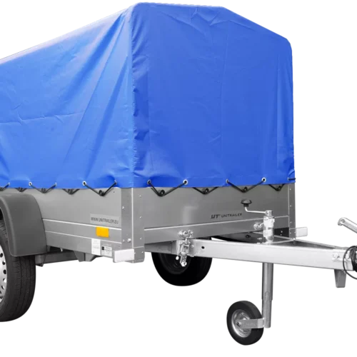 Anhänger mit Plane Garden Trailer 201 KIPP [mit Stützrad, blauer Hochplane und Hochspriegel]-Neu