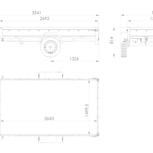 Einachsanhänger 264×150 UNITRAILER GARDEN 265 KIPP mit einem Flachplanenträger und blauer Plane-Neu2 Einachsanhänger 264×150 UNITRAILER GARDEN 265 KIPP mit einem Flachplanenträger und blauer Plane-Neu