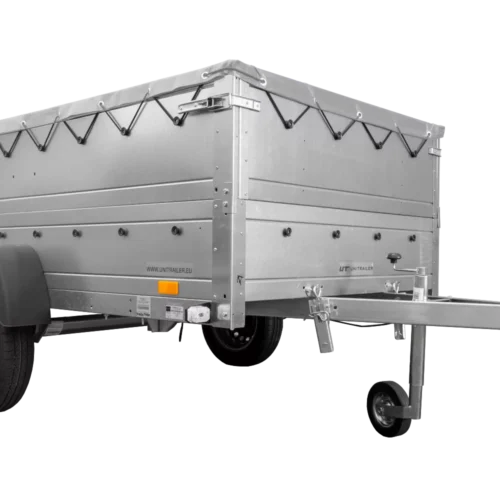 Faltbarer Anhänger Garden Trailer 230 KIPP mit zusätzlichen Bordwänden, Stützrad und Flachplane-Neu