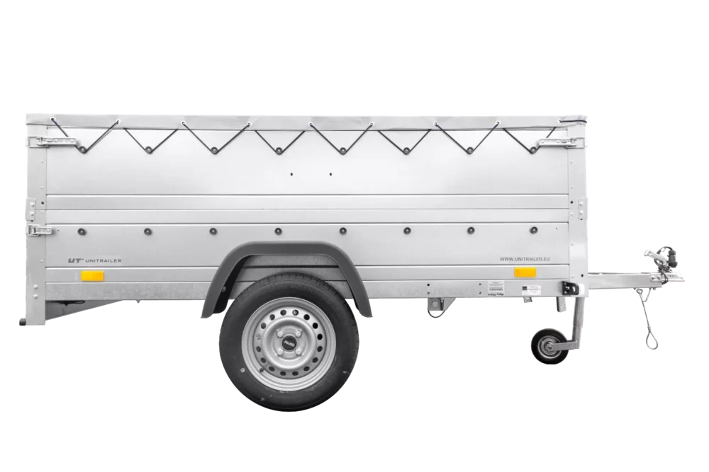 Faltbarer Anhänger Garden Trailer 230 KIPP mit zusätzlichen Bordwänden, Stützrad und Flachplane-Neu