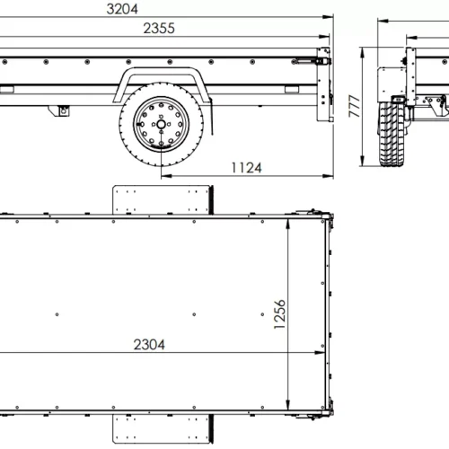 Faltbarer Pkw Anhänger Garden Trailer 230 KIPP mit zusätzlichen Bordwänden, Stützrad, Flachplane und Planenträgern]-Neu