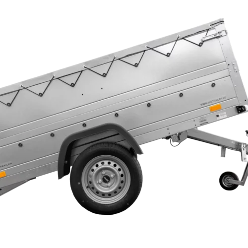 Faltbarer Pkw Anhänger Garden Trailer 230 KIPP mit zusätzlichen Bordwänden, Stützrad, Flachplane und Planenträgern]-Neu