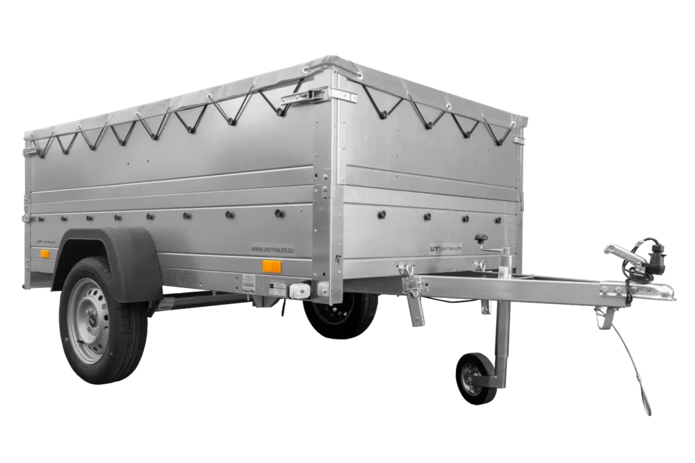 Faltbarer Pkw Anhänger Garden Trailer 230 KIPP mit zusätzlichen Bordwänden, Stützrad, Flachplane und Planenträgern]-Neu