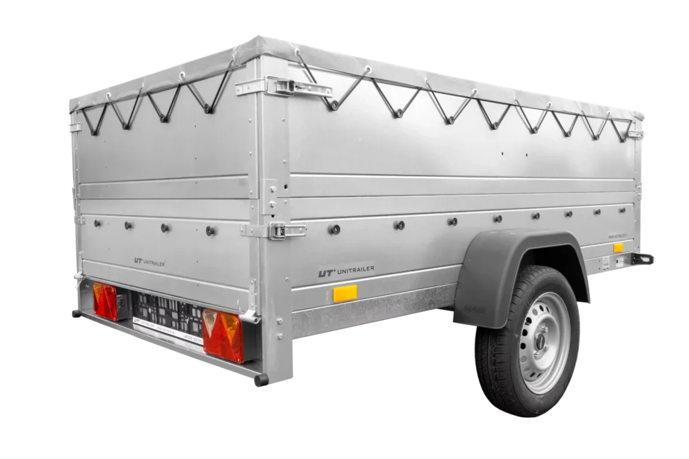 Faltbarer Pkw Anhänger Garden Trailer 230 KIPP mit zusätzlichen Bordwänden, Stützrad, Flachplane und Planenträgern]-Neu