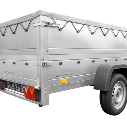 Faltbarer Pkw Anhänger Garden Trailer 230 KIPP mit zusätzlichen Bordwänden, Stützrad, Flachplane und Planenträgern]-Neu