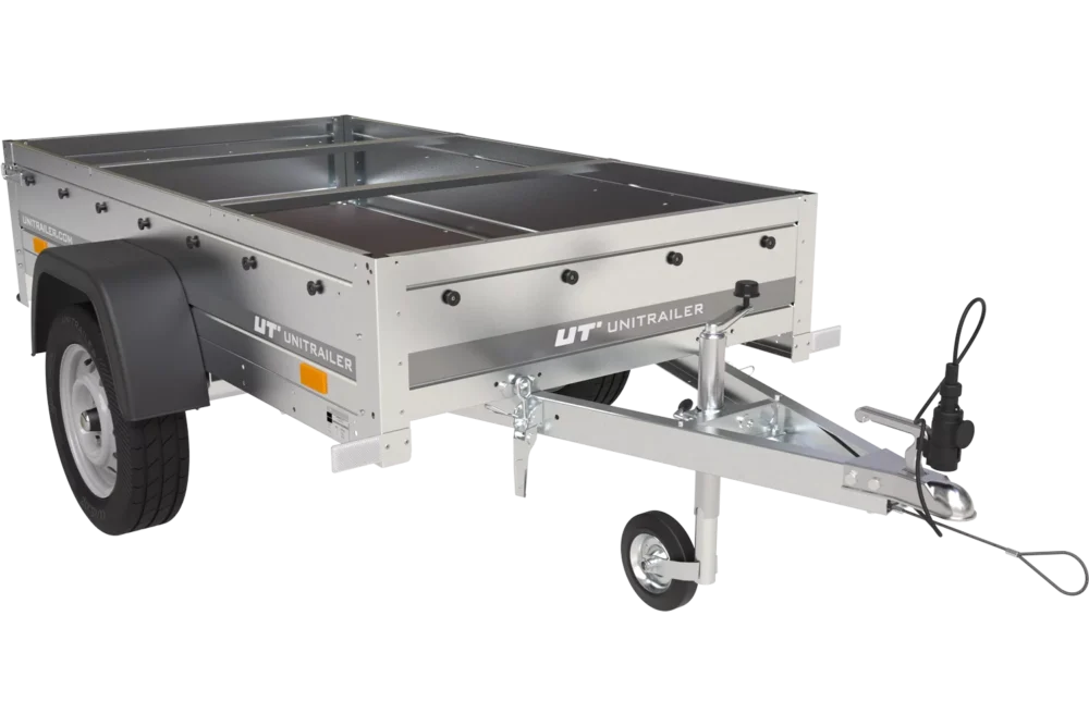 Gartenanhänger 200 Kipp mit Stützrad, H-0-Rahmen und blauer Plane-Neu