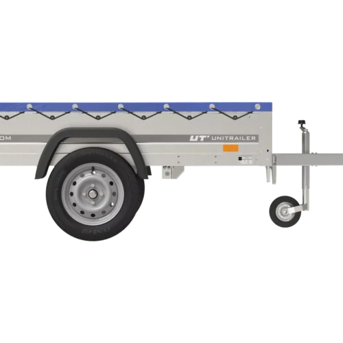 Gartenanhänger 200 Kipp mit Stützrad, H-0-Rahmen und blauer Plane-Neu