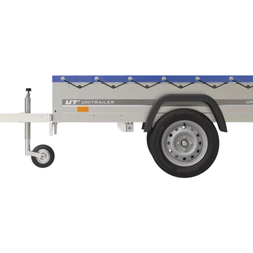 Gartenanhänger 200 Kipp mit Stützrad, H-0-Rahmen und blauer Plane-Neu