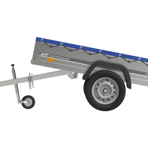 Gartenanhänger 200 Kipp mit Stützrad, H-0-Rahmen und blauer Plane-Neu