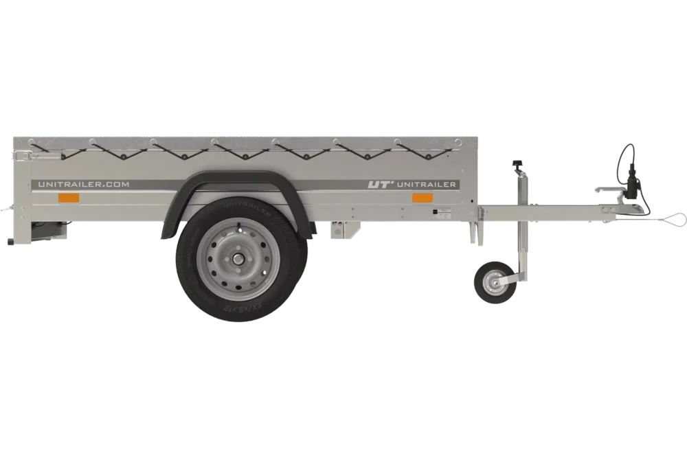 Gartenanhänger 200 Kipp mit Stützrad, H-0-Rahmen und grauer Plane-Neu5 Gartenanhänger 200 Kipp mit Stützrad, H-0-Rahmen und grauer Plane-Neu
