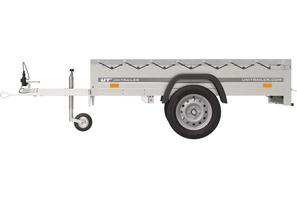 Gartenanhänger 200 Kipp mit Stützrad, H-0-Rahmen und grauer Plane-Neu7 Gartenanhänger 200 Kipp mit Stützrad, H-0-Rahmen und grauer Plane-Neu