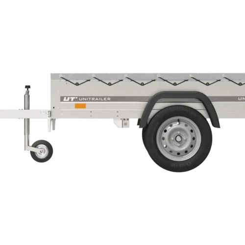 Gartenanhänger 200 Kipp mit Stützrad, H-0-Rahmen und grauer Plane-Neu7 Gartenanhänger 200 Kipp mit Stützrad, H-0-Rahmen und grauer Plane-Neu